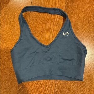 Til You Collapse Deep Blue Sports Bra
